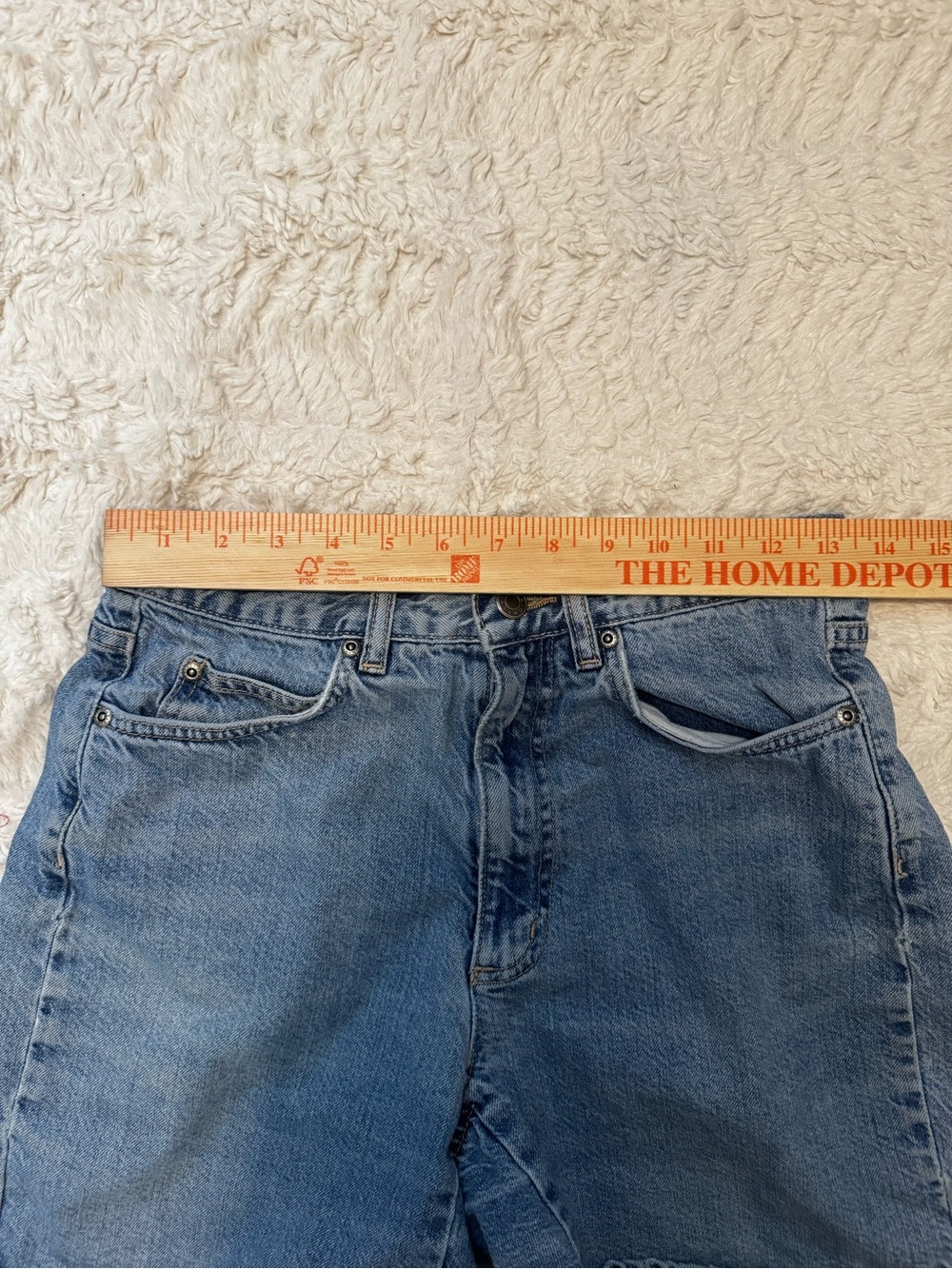 Vintage 90s Crazy Horse High Rise 100% Cotton Denim Mom Shorts - Picture 2 of 6